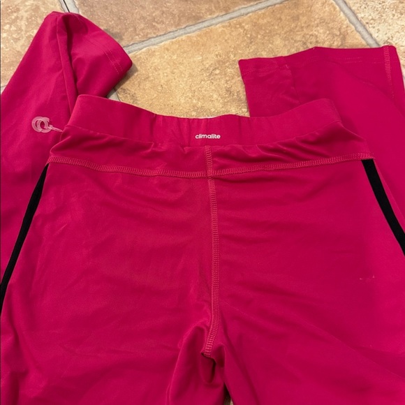 Adidas pink and black joggers pants bottoms girls size medium 10/12 - Picture 5 of 5